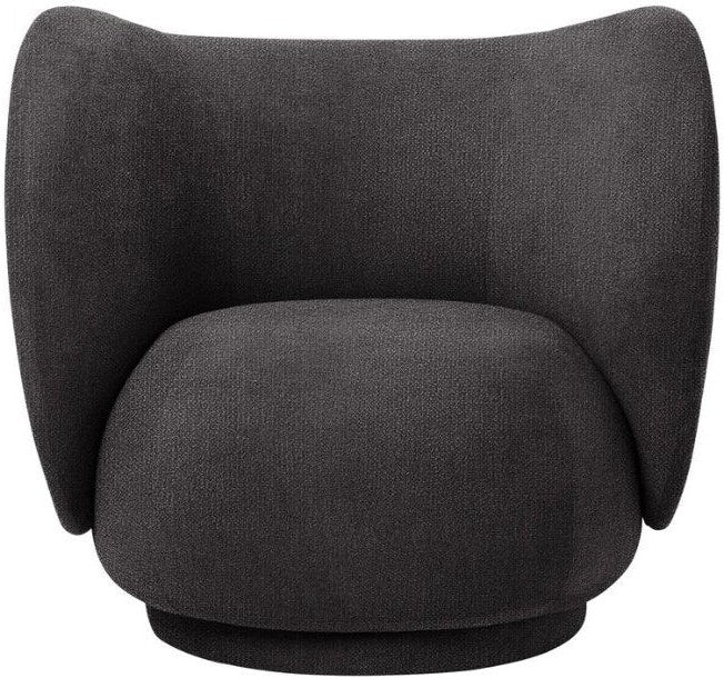 [product_category]-Ferm Living Rico Lounge Armchair Bouclet, Warm Dark-Ferm Living-5704723030621-100106661-FER-1