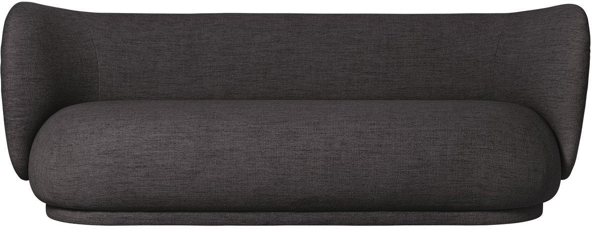 [product_category]-Ferm Living Rico Sofa Warm Dark Grey Bouclé, 3 Seater-Ferm Living-5704723030652-100107661-FER-1