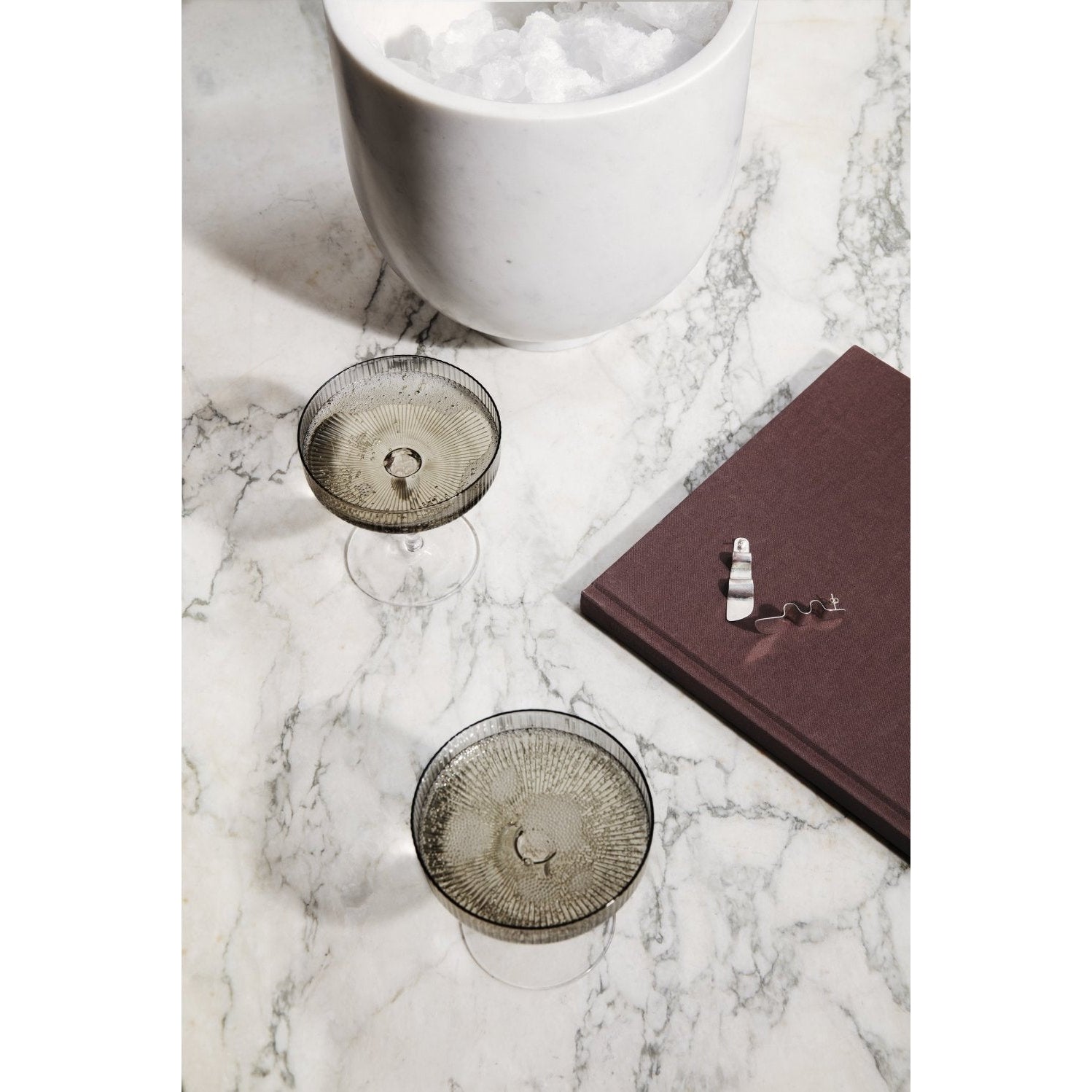 [product_category]-Ferm Living Ripple Champagne Glass, Set 2 Pcs-Ferm Living-5704723028666-100126112-FER-2