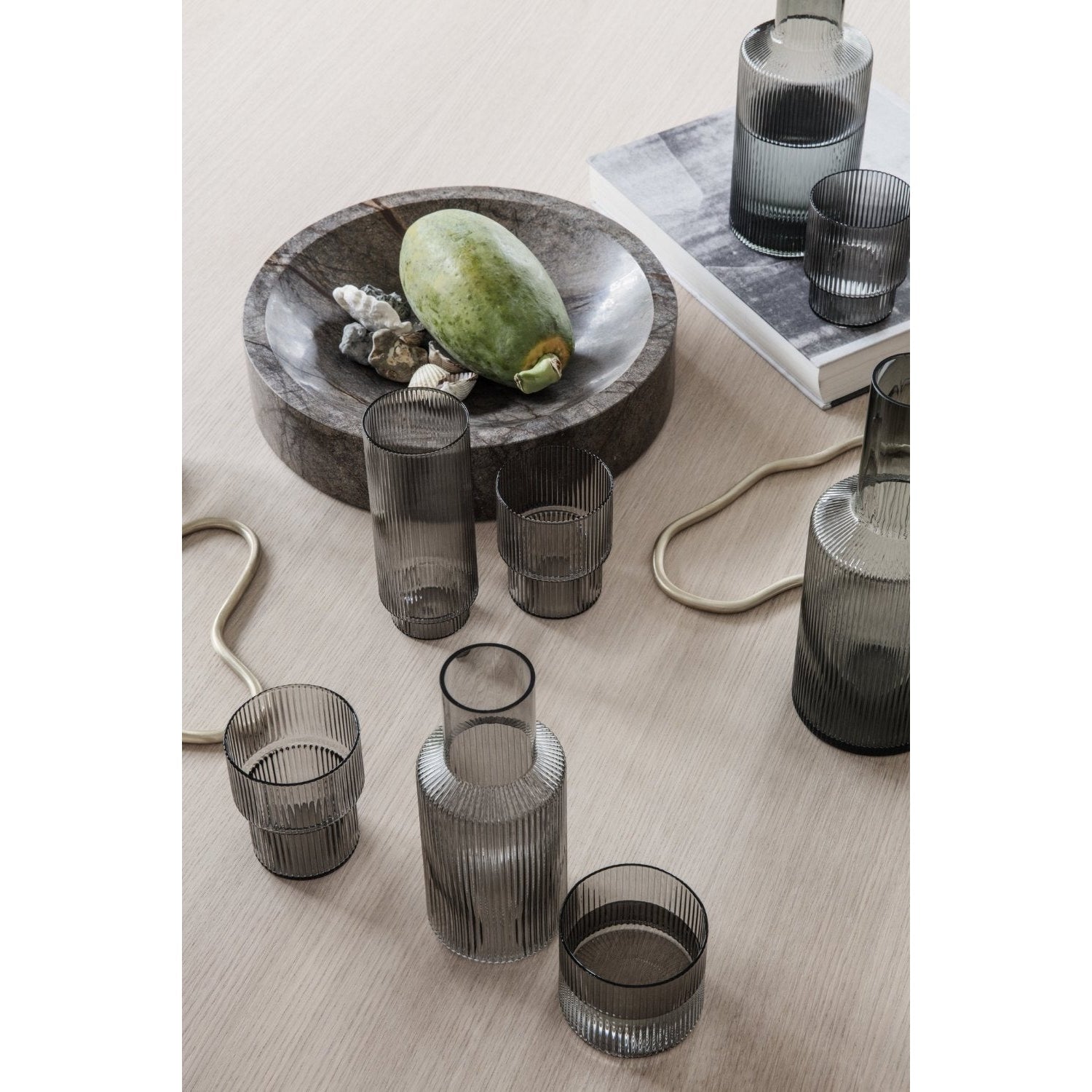[product_category]-Ferm Living Ripple Glass Grey, Set 4 Pcs-Ferm Living-5704723028673-100127112- FER-2