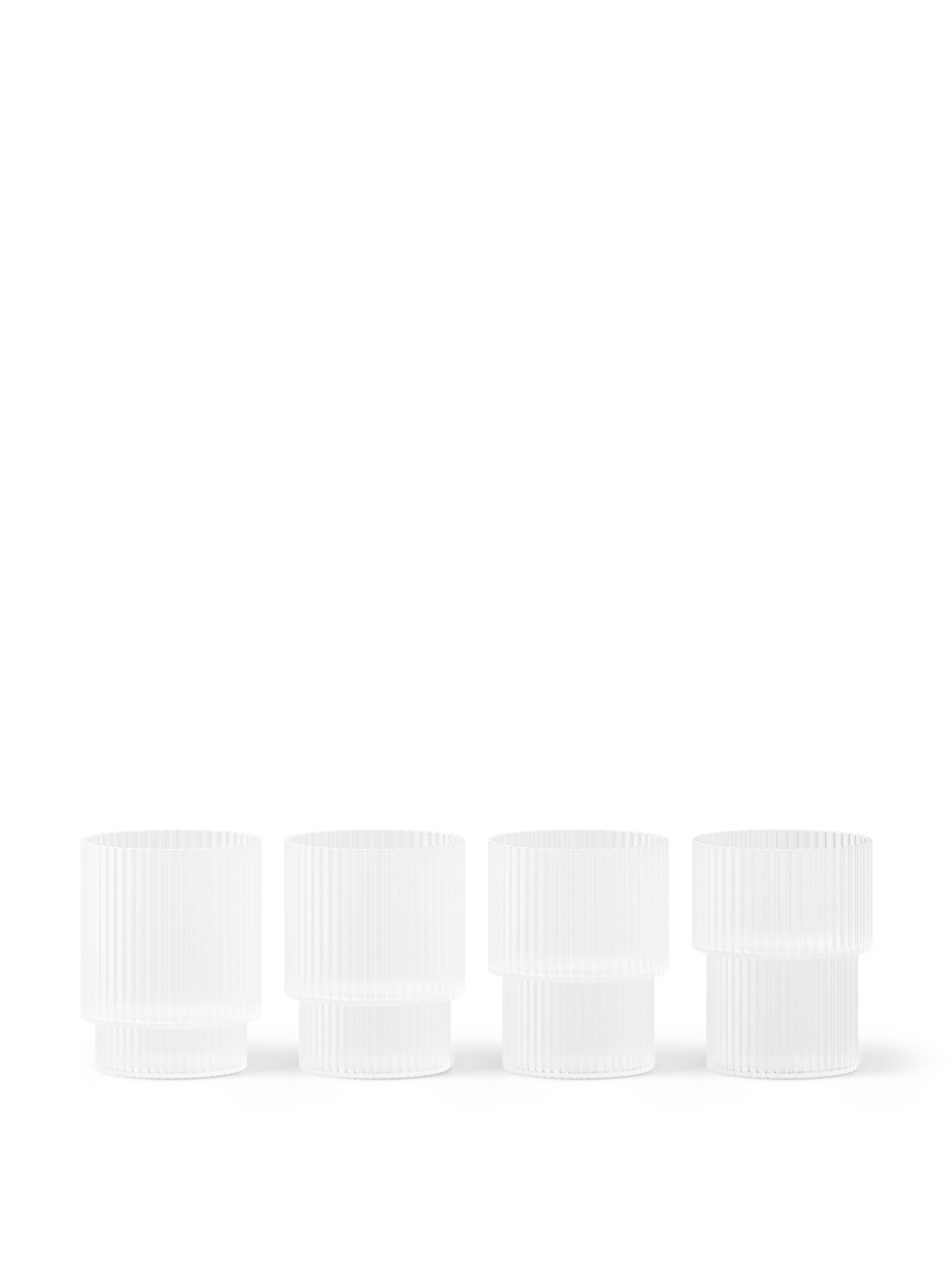 [product_category]-Ferm Living Ripple Small Glasses Set Of 4 Frosted-Ferm Living-5704723323129-1104269327-FER-1