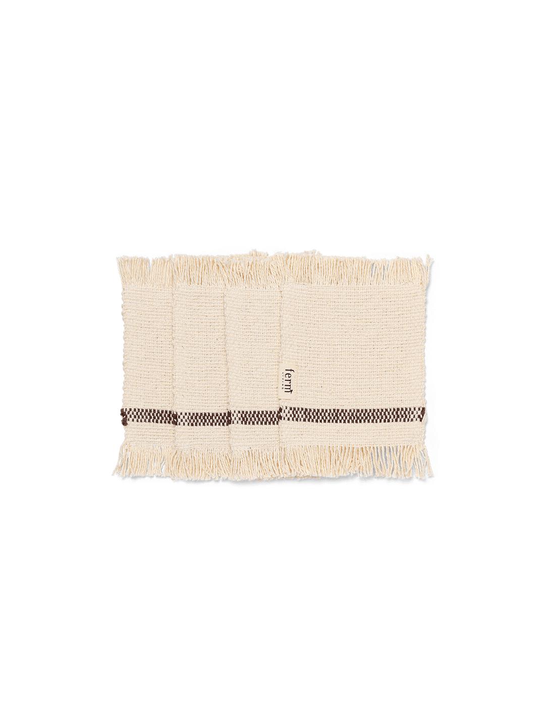 [product_category]-Ferm Living Savor Coaster 4 Er Set, Off White/Chocolate-Ferm Living-5704723293736-1104266407-FER-4