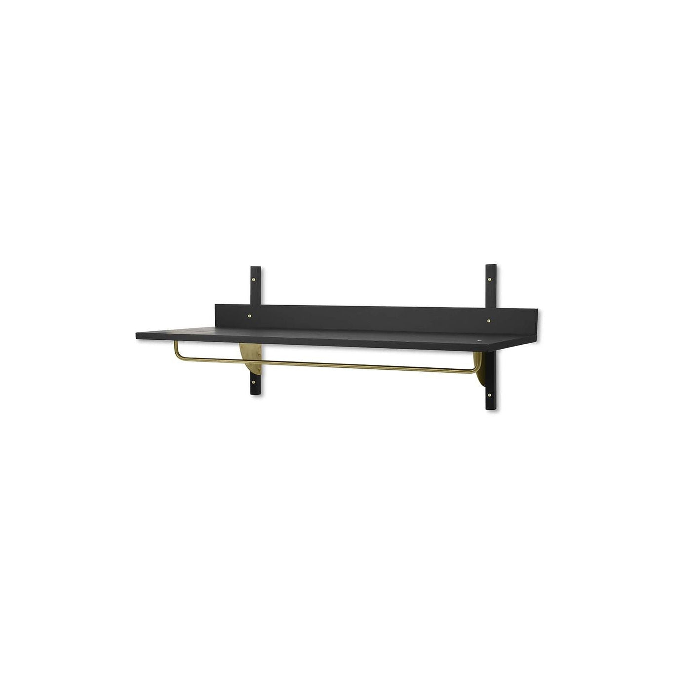[product_category]-Ferm Living Sector Rack Shelf, Black Ash/Brass-Ferm Living-5704723282891-1104265323-FER-5