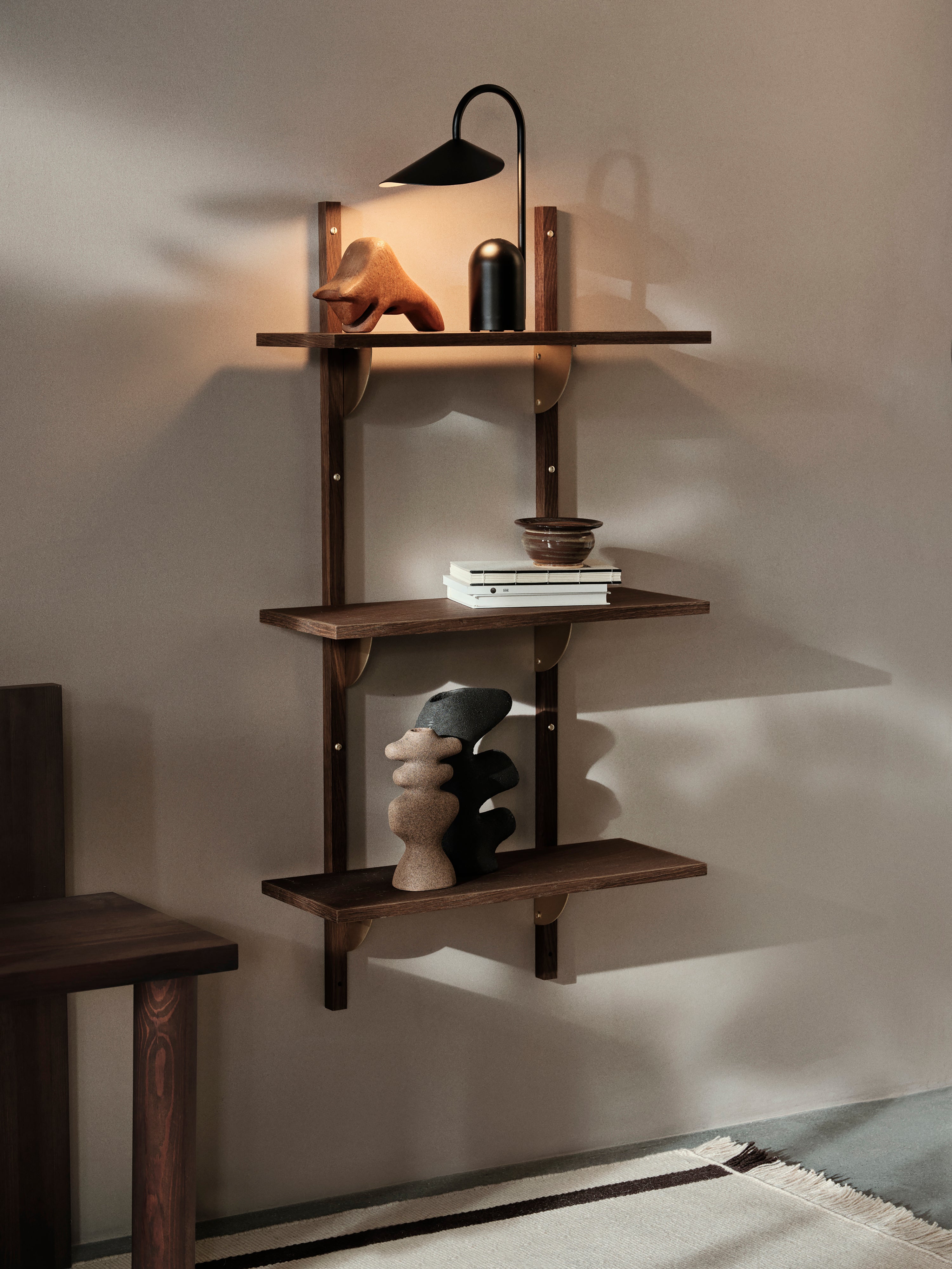 [product_category]-Ferm Living Sector Shelf Tripple/Narrow Smoked Oak/Brass-Ferm Living-5704723322788-1104269293-FER-3