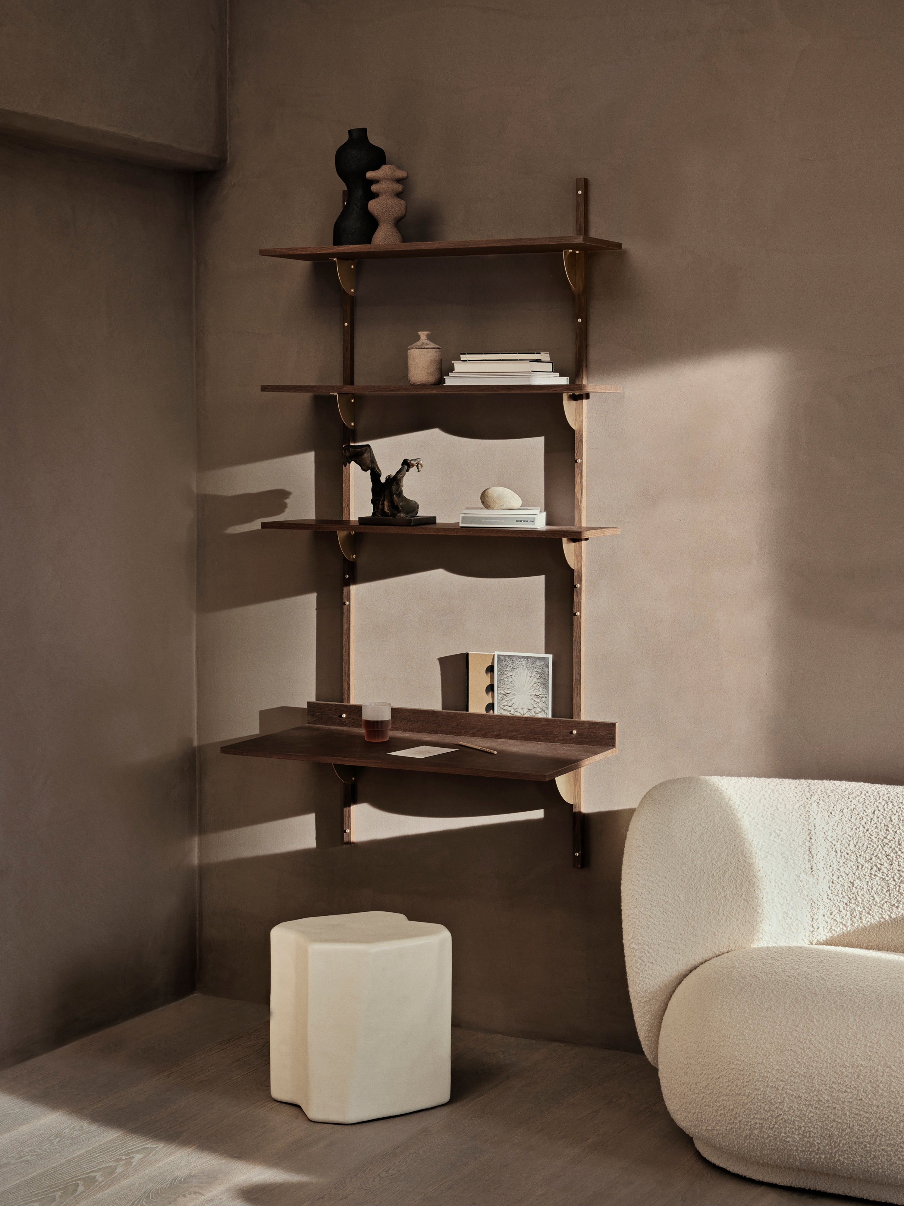 [product_category]-Ferm Living Sector Shelf Tripple/Wide Smoked Oak/Brass-Ferm Living-5704723322795-1104269294-FER-5