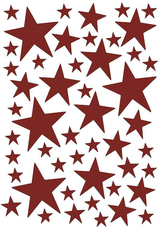 Samolepka Ferm Living Stars, červená