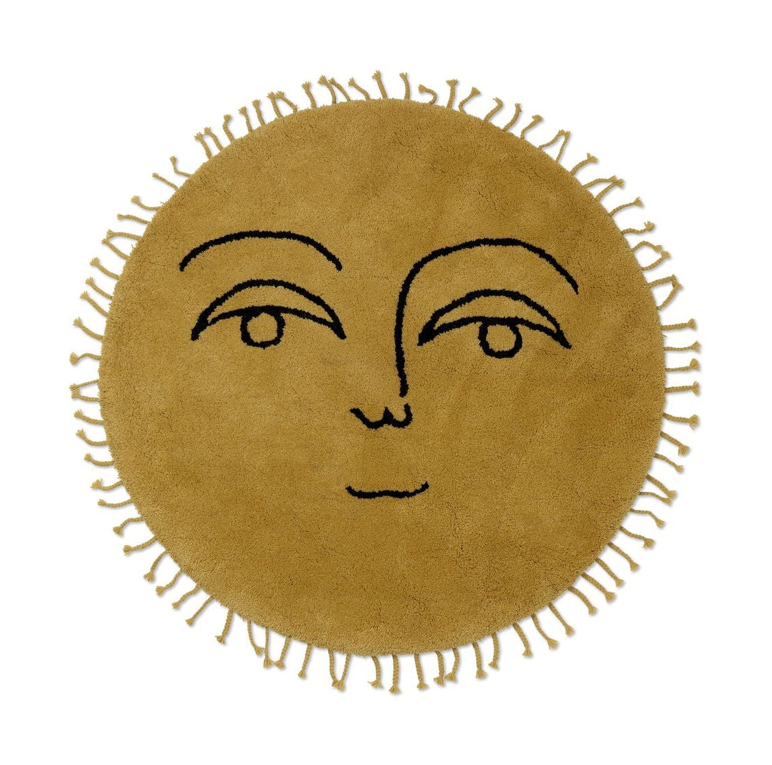 [product_category]-Ferm Living Sun Rug With Fringes Large, Yellow-Ferm Living-5704723288701-1104265904-FER-1