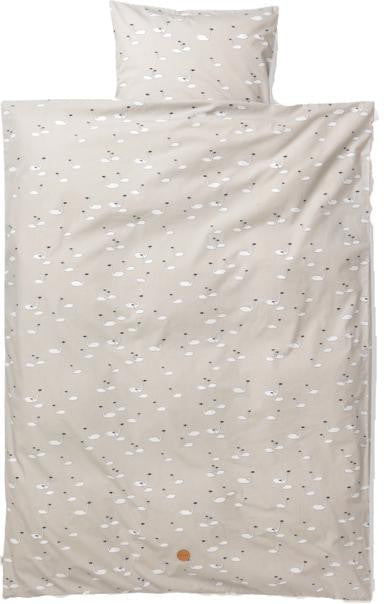 Ferm Living Swan Bed Linen Grey, junior