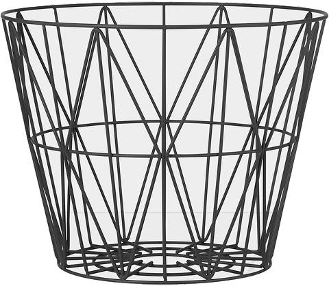 [product_category]-Ferm Living Threaded Basket Black, ø50cm-Ferm Living-5704723230632-3063-FER-1
