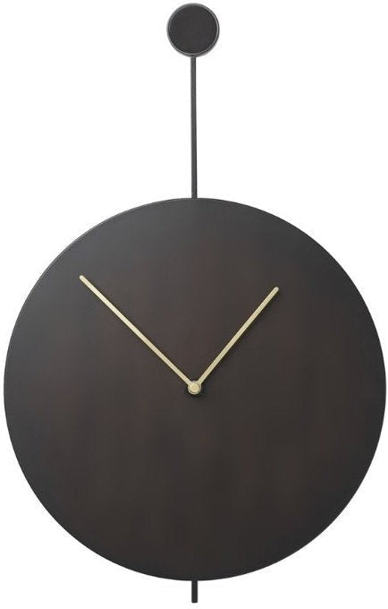 [product_category]-Ferm Living Trace Wall Clock Brass, Black-Ferm Living-5704723031901-100176673-FER-1