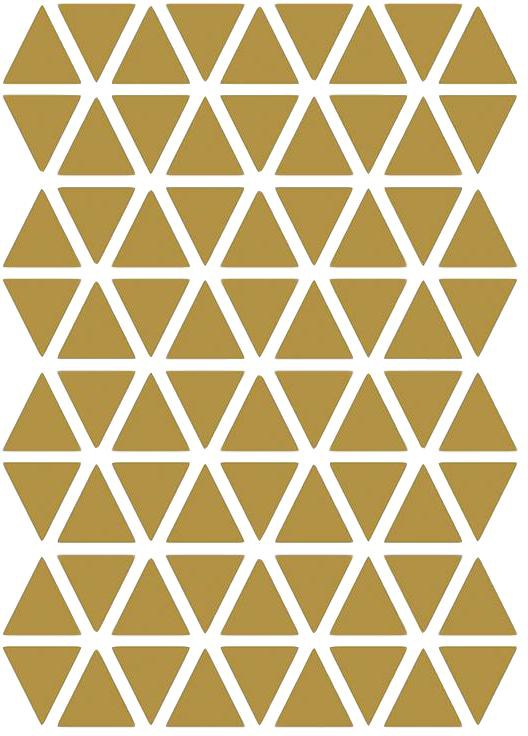 Ferm Living Triangles Wallsticker, mosaz