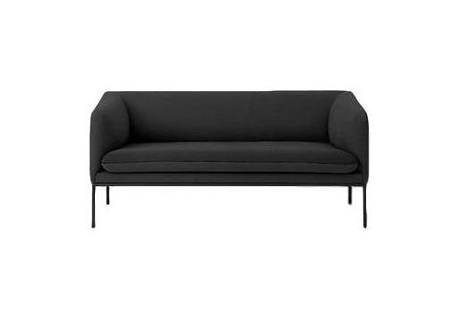 [product_category]-Ferm Living Turn Sofa 2 Cotton, Solid Dark Grey-Ferm Living-5704723017738-9556-FER-1