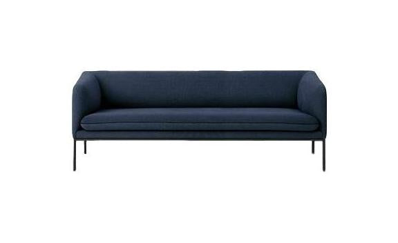 [product_category]-Ferm Living Turn Sofa 3 Cotton, Solid Blue-Ferm Living-5704723017820-9565-FER-1