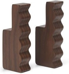[product_category]-Ferm Living Unda Hooks, Set Of 2, Dark Brown-Ferm Living-5704723310747-1104268108-FER-1