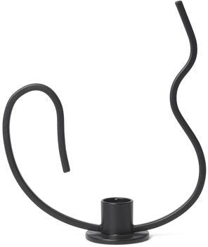 [product_category]-Ferm Living Valse Candle Holder, Low, Black-Ferm Living-5704723311249-1104268158-FER-1