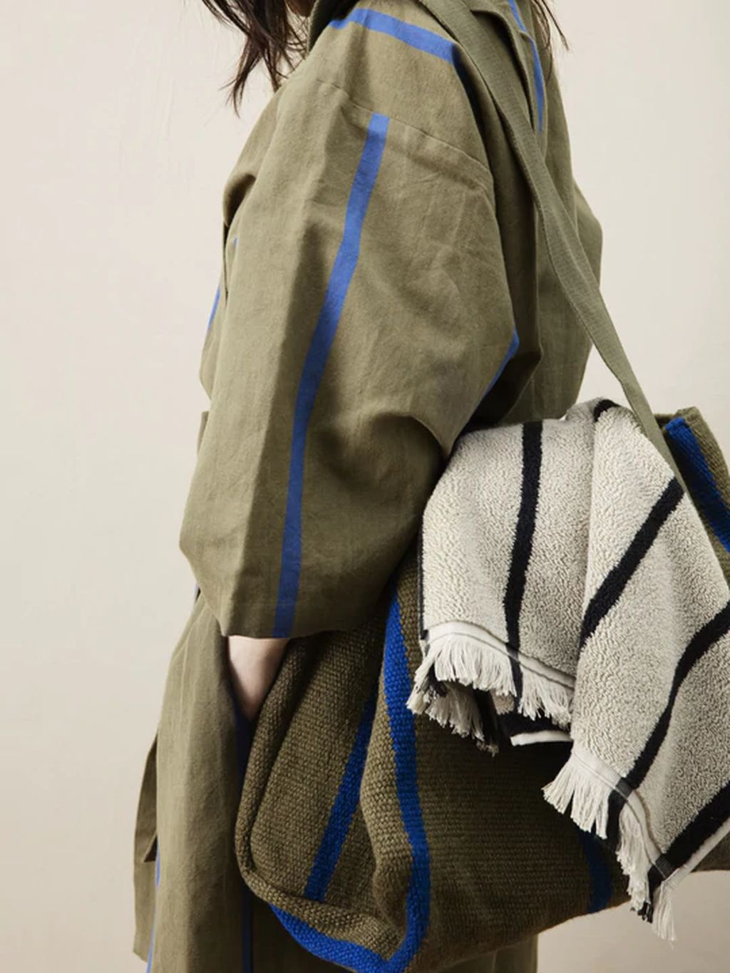 [product_category]-Ferm Living Yard Picnic Bag, Olive/Light Blue-Ferm Living-5704723284529-1104265486-FER-4