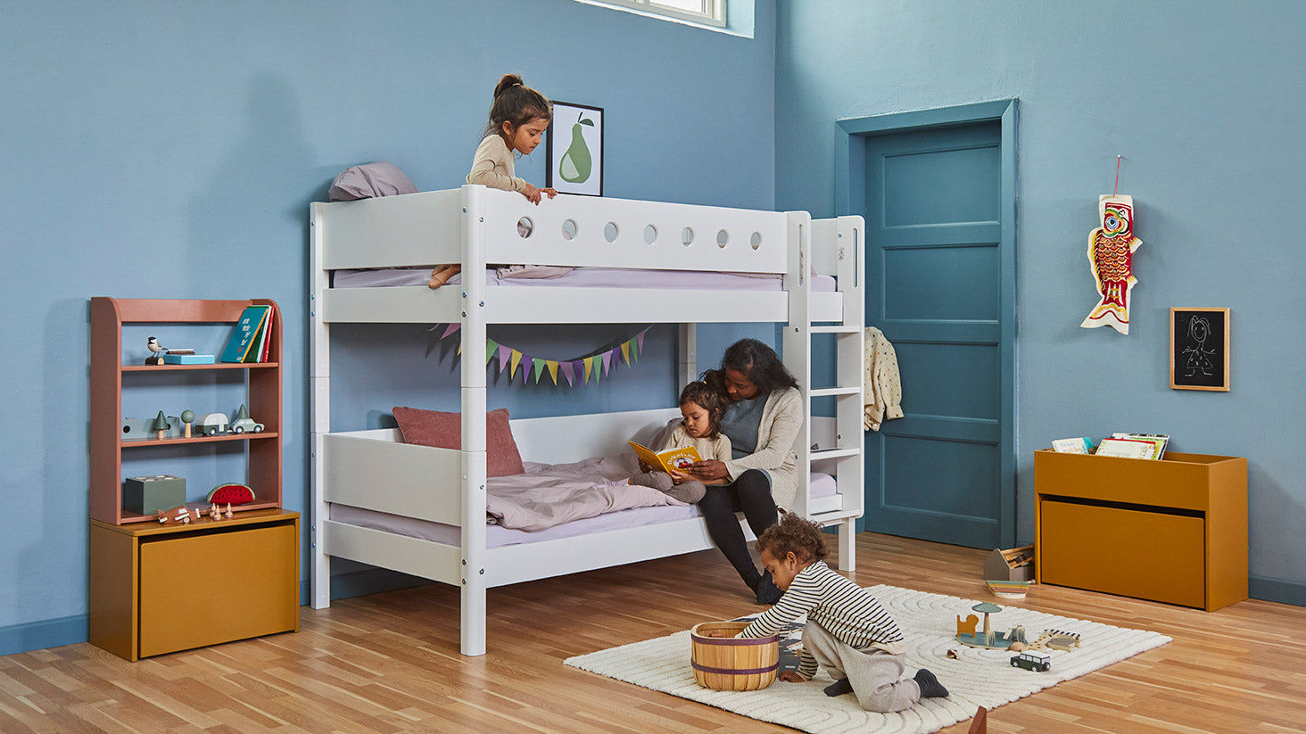 [product_category]-FLEXA Bunk bed w. straight ladder-FLEXA-5706459065137-80-17407-40-FLE-2