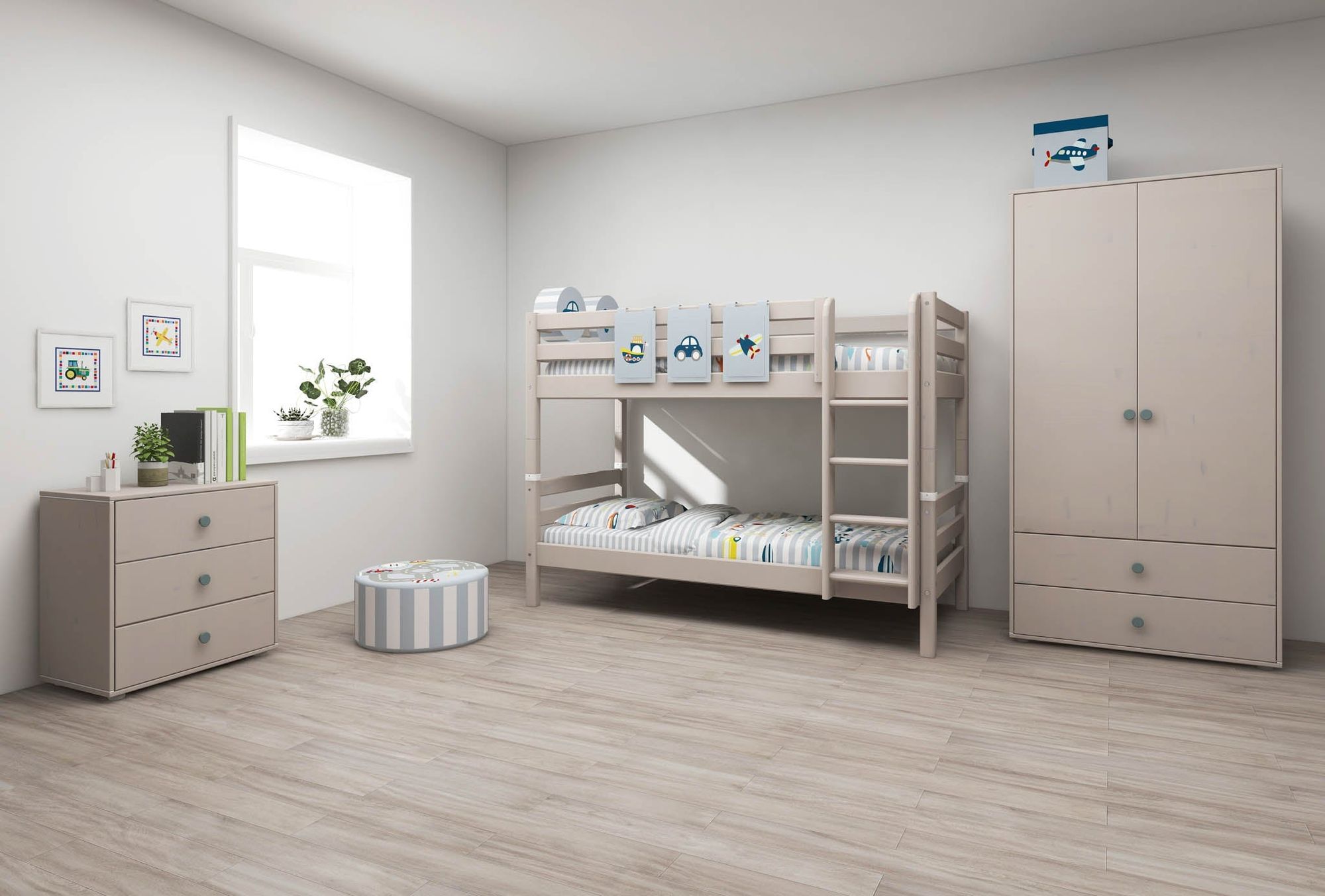 [product_category]-FLEXA Bunk bed with straight ladder-FLEXA-5706459120447-90-10032-3-01-FLE-3