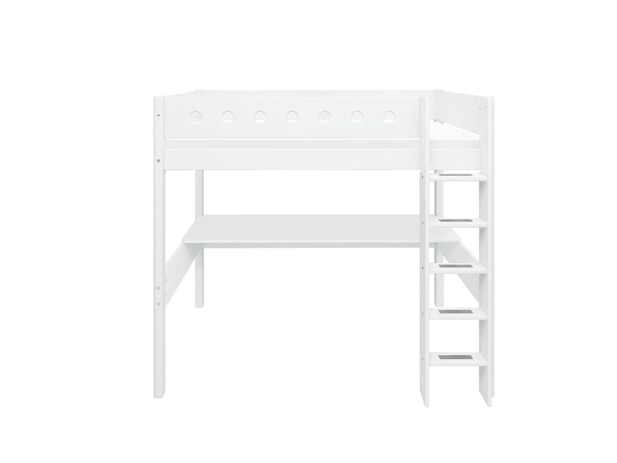[product_category]-FLEXA High bed w. straight ladder and desk-FLEXA-5706459138671-80-17525-40-FLE-7