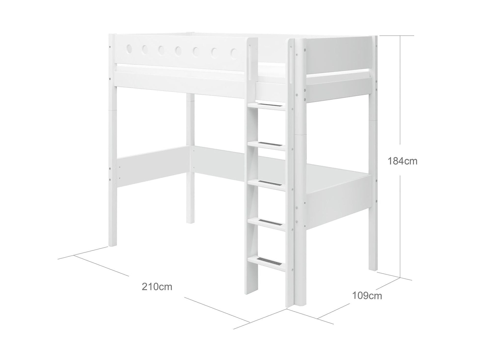 [product_category]-FLEXA High bed w. straight ladder-FLEXA-5706459065274-80-17502-40-FLE-11
