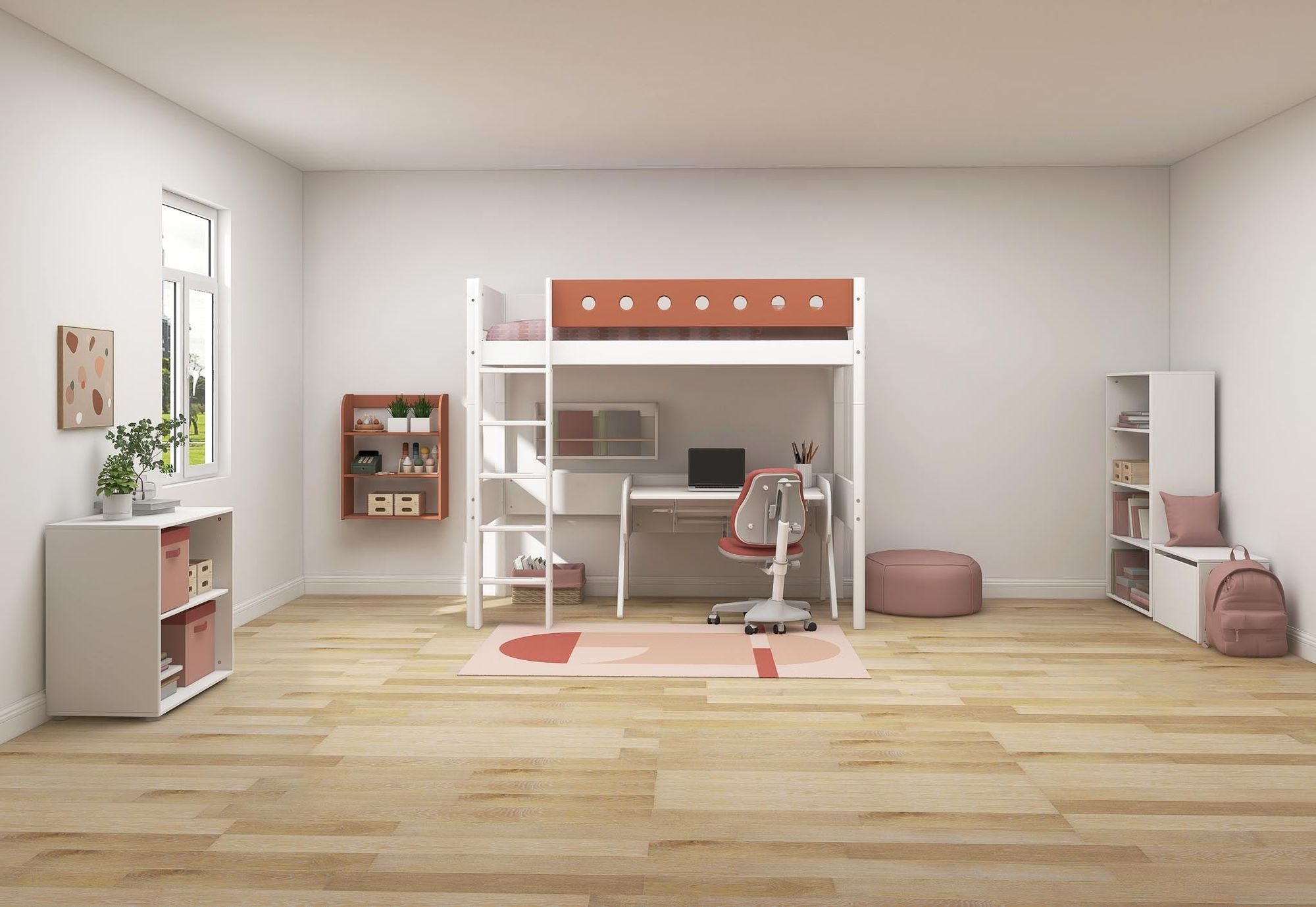 [product_category]-FLEXA High bed w. straight ladder-FLEXA-5706459150598-80-17502-518-FLE-2