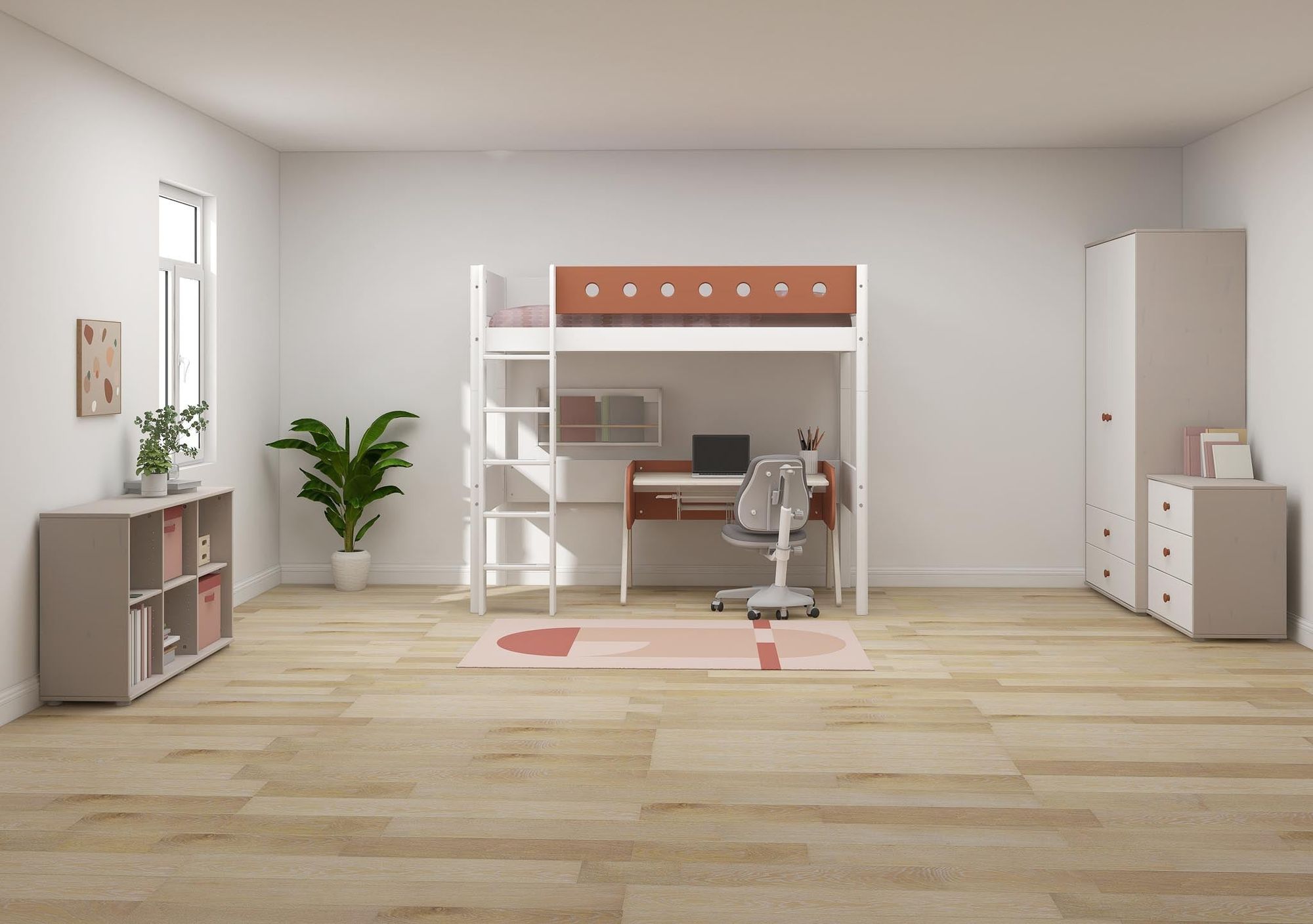 [product_category]-FLEXA High bed w. straight ladder-FLEXA-5706459150598-80-17502-518-FLE-3