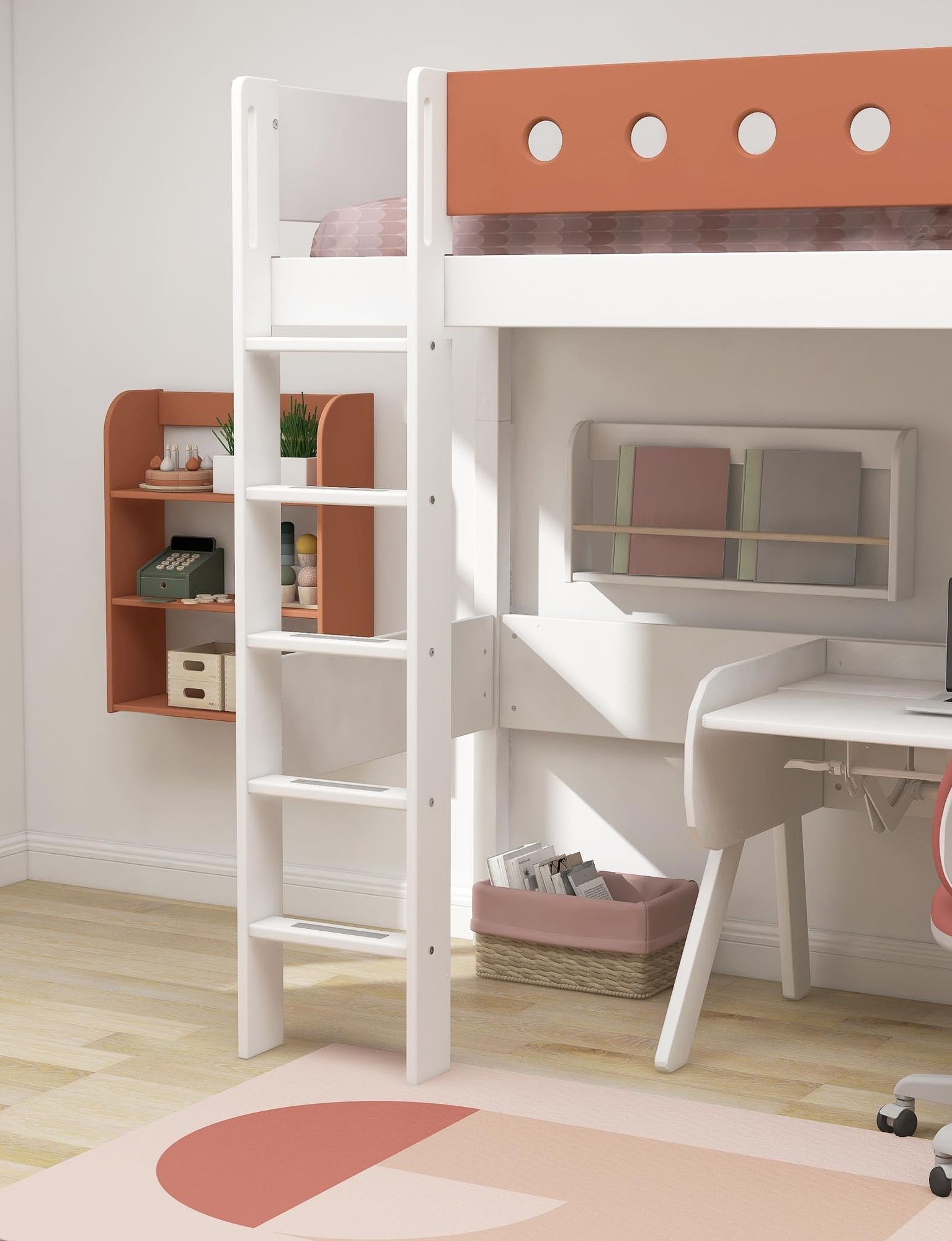 [product_category]-FLEXA High bed w. straight ladder-FLEXA-5706459150598-80-17502-518-FLE-4