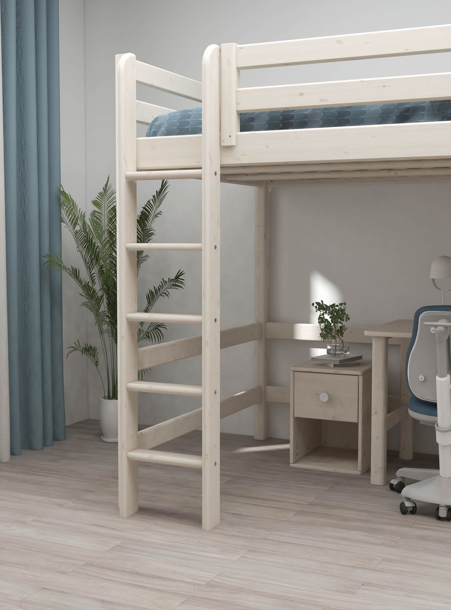 [product_category]-FLEXA High bed with straight ladder-FLEXA-5706459073194-90-10621-2-01-FLE-3