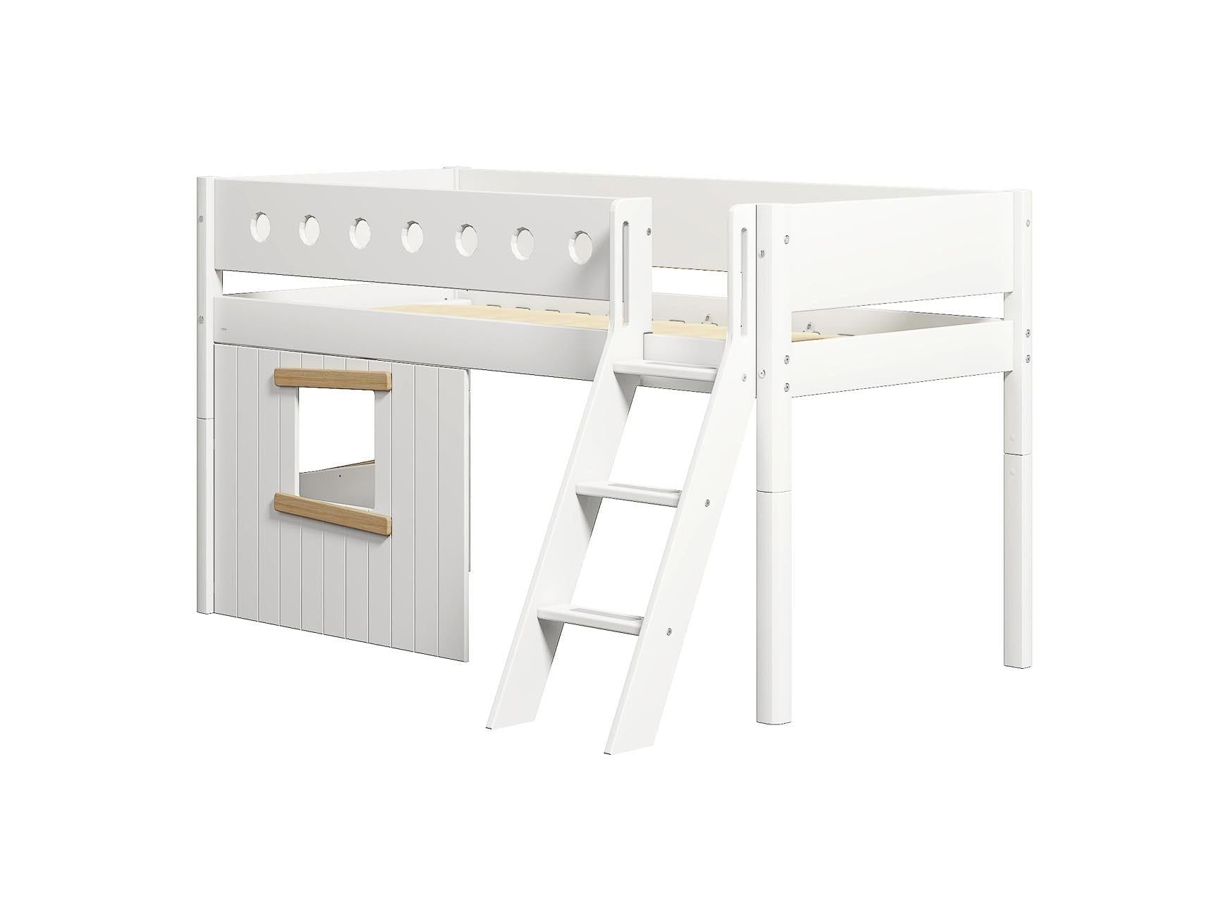 [product_category]-FLEXA Mid-high bed, sl. ladder & Treehouse Bed Fronts, oak frame-FLEXA-5706459145570-90-10981-95-FLE-6
