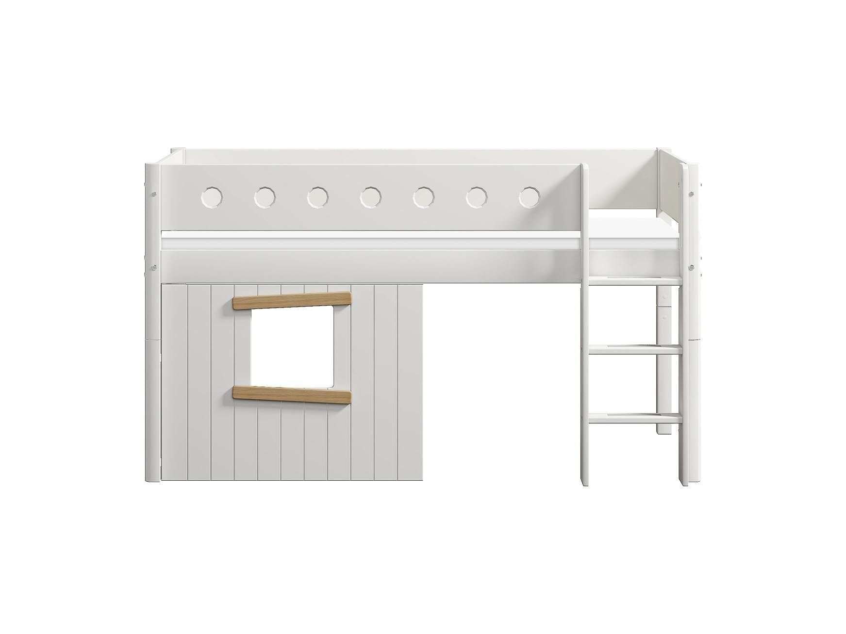 [product_category]-FLEXA Mid-high bed, str. ladder & Treehouse Bed Fronts, oak frame-FLEXA-5706459145563-90-10980-95-FLE-7