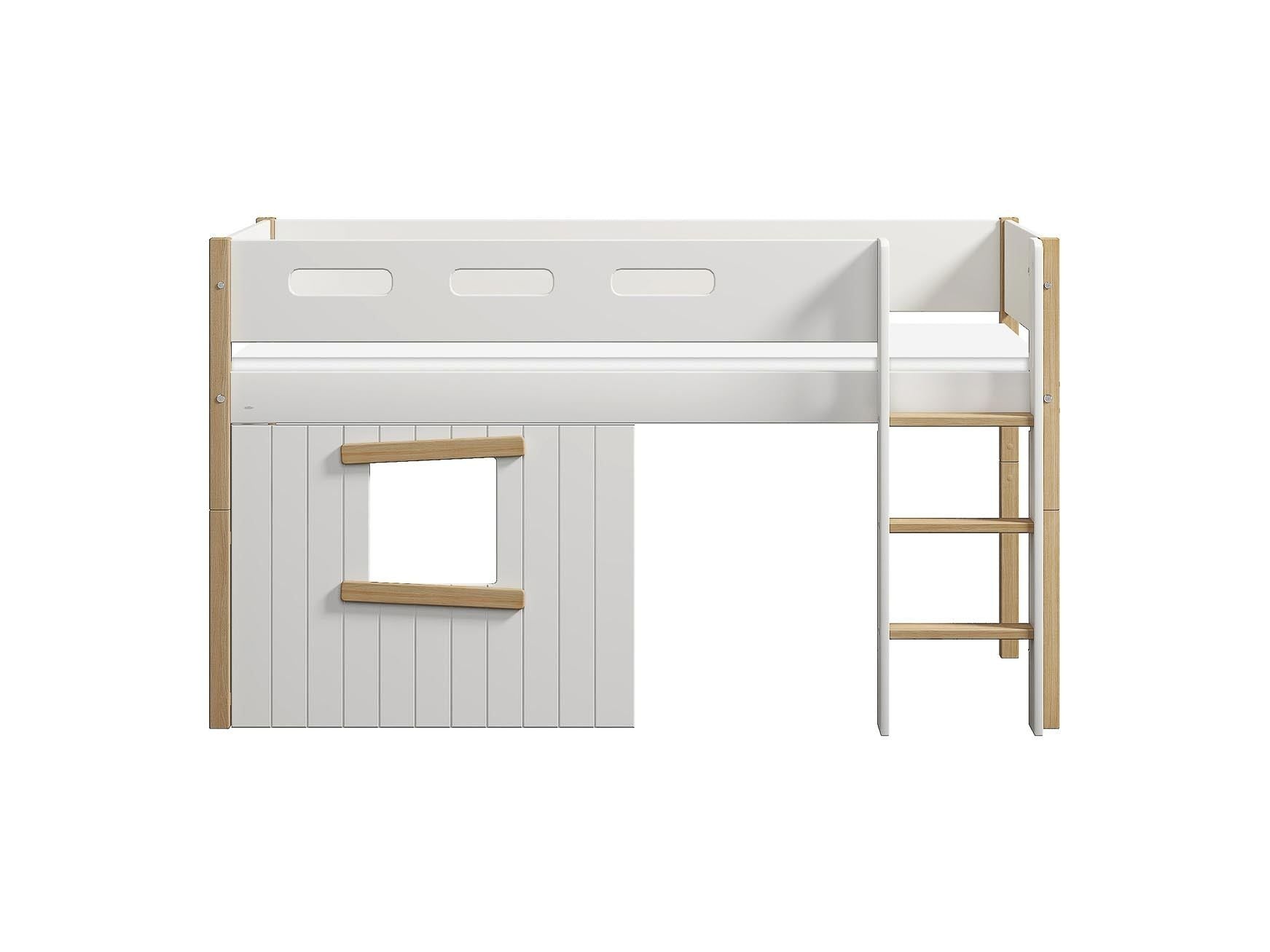 [product_category]-FLEXA Mid-high bed, str. ladder & Treehouse Bed Fronts, oak frame-FLEXA-5706459145686-90-10992-95-FLE-7