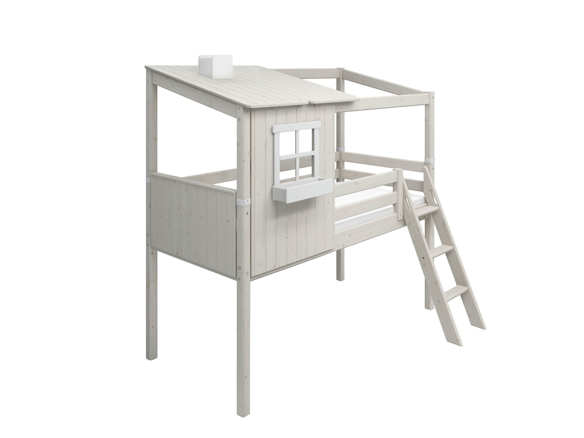 [product_category]-FLEXA Mid-high bed w. 1/2 Classic House-FLEXA-5706459090566-90-10769-90-01-FLE-10
