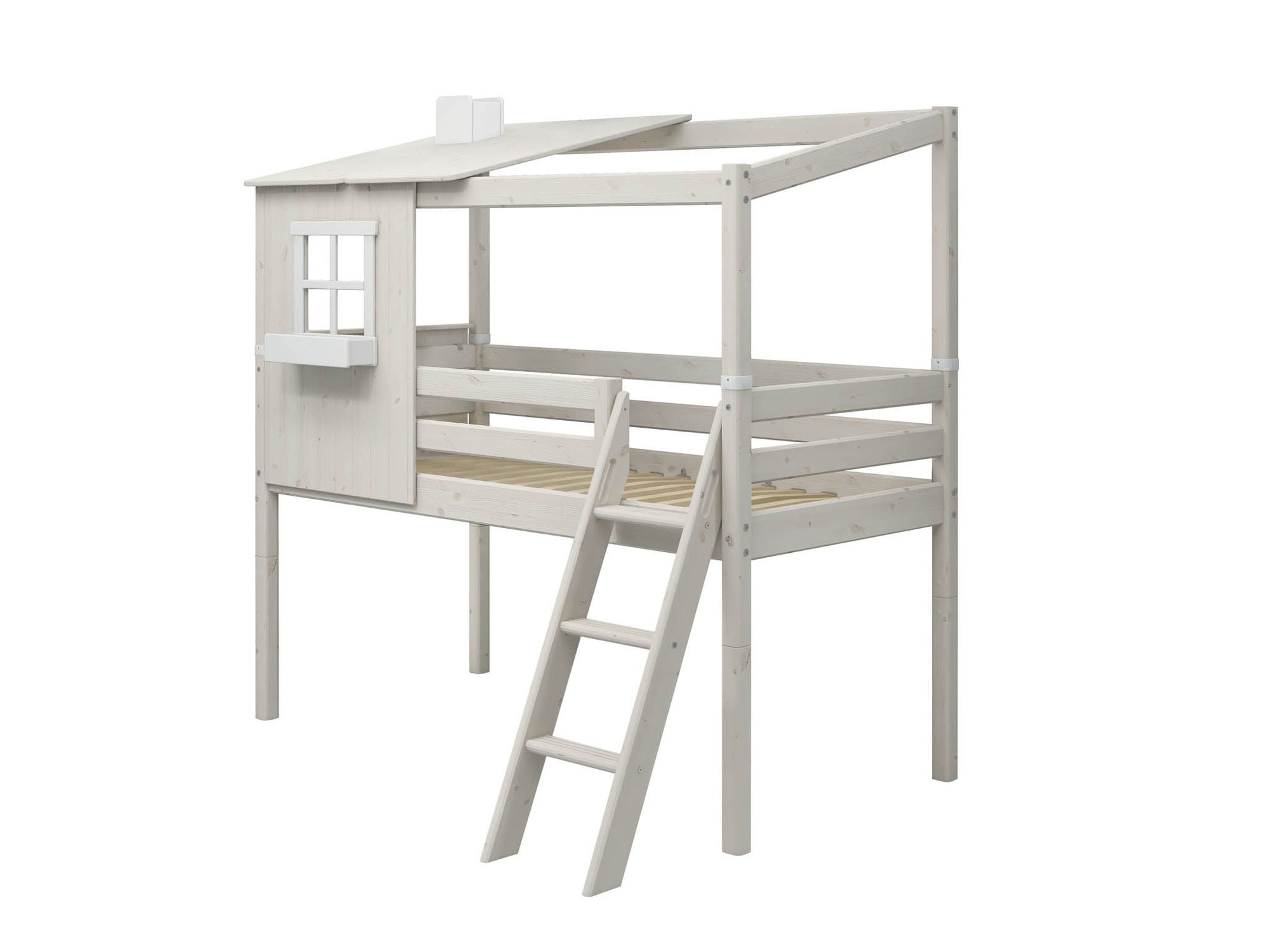 [product_category]-FLEXA Mid-high bed w. 1/2 Classic House-FLEXA-5706459090566-90-10769-90-01-FLE-9