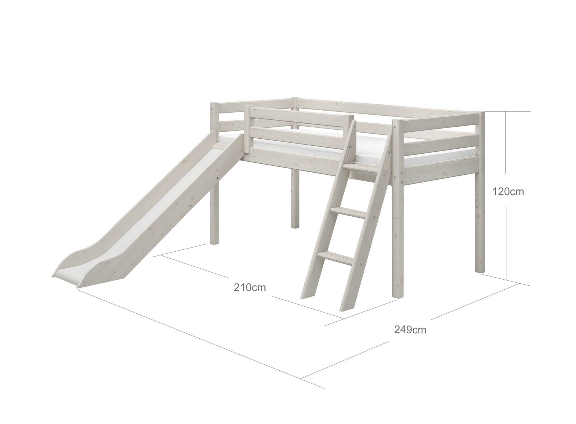 [product_category]-FLEXA Mid-high bed w. slanting ladder and slide-FLEXA-5706459068817-90-10310-2-01-FLE-8