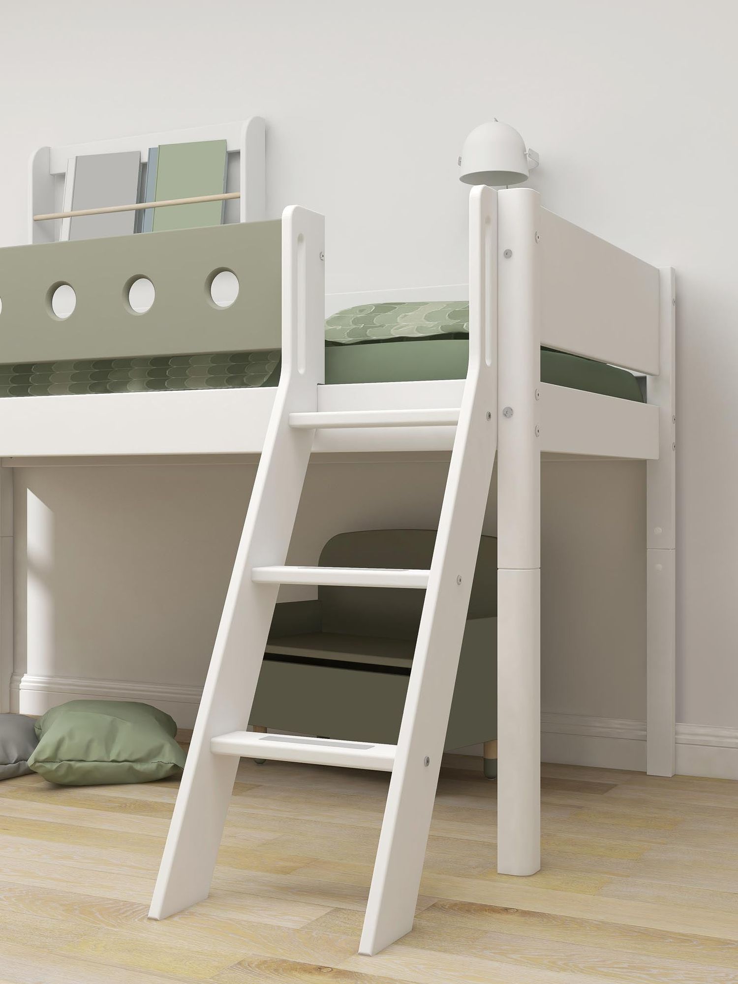 [product_category]-FLEXA Mid-high bed w. slanting ladder and slide-FLEXA-5706459150307-80-17315-519-FLE-5