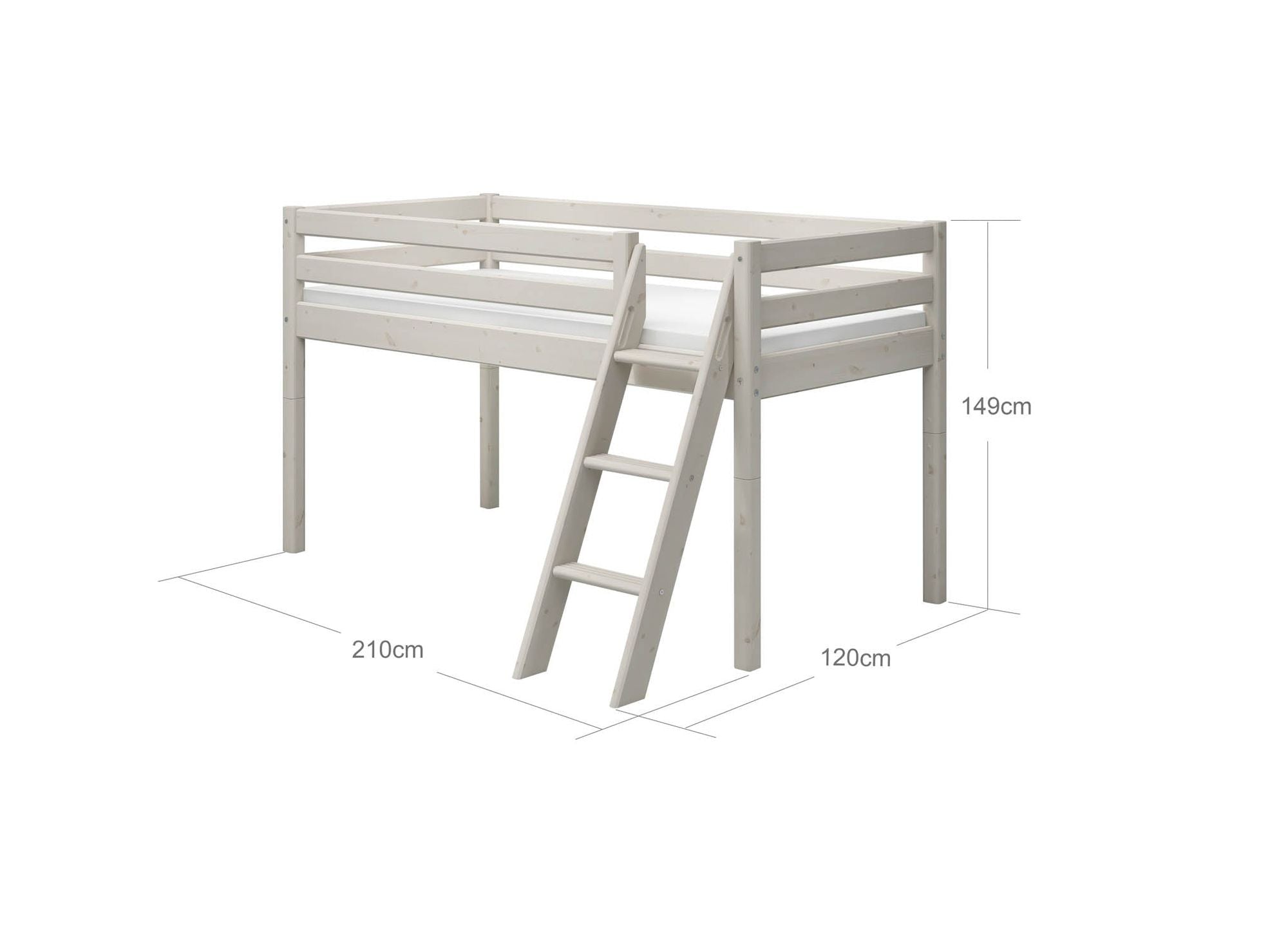 [product_category]-FLEXA Mid-high bed w. slanting ladder-FLEXA-5706459068756-90-10308-2-01-FLE-11
