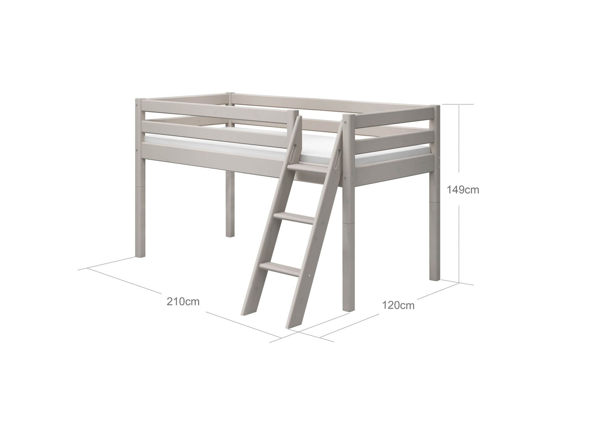 [product_category]-FLEXA Mid-high bed w. slanting ladder-FLEXA-5706459127804-90-10308-3-01-FLE-9