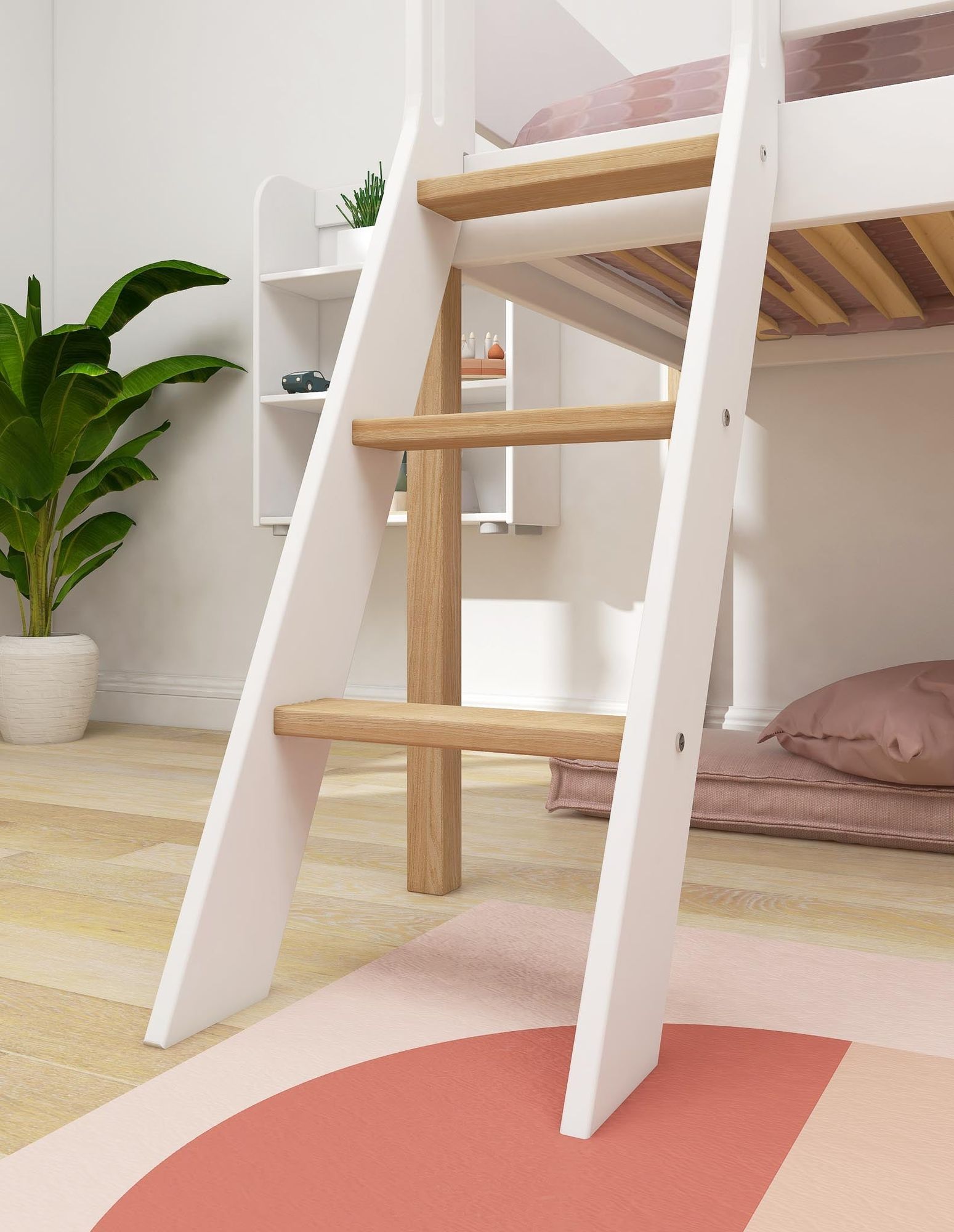 [product_category]-FLEXA Mid-high bed w. slanting ladder-FLEXA-5706459132174-80-31304-95-FLE-5