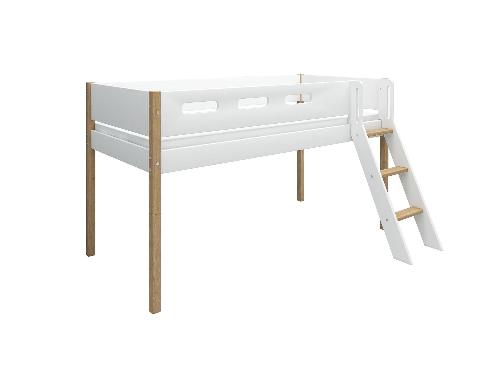 [product_category]-FLEXA Mid-high bed w. slanting ladder-FLEXA-5706459132174-80-31304-95-FLE-9