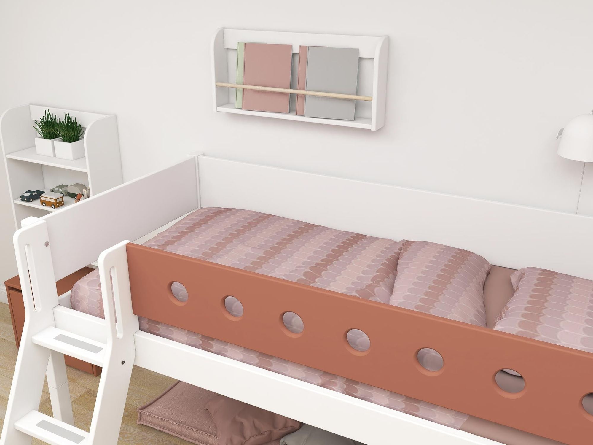 [product_category]-FLEXA Mid-high bed w. slanting ladder-FLEXA-5706459150215-80-17311-518-FLE-5