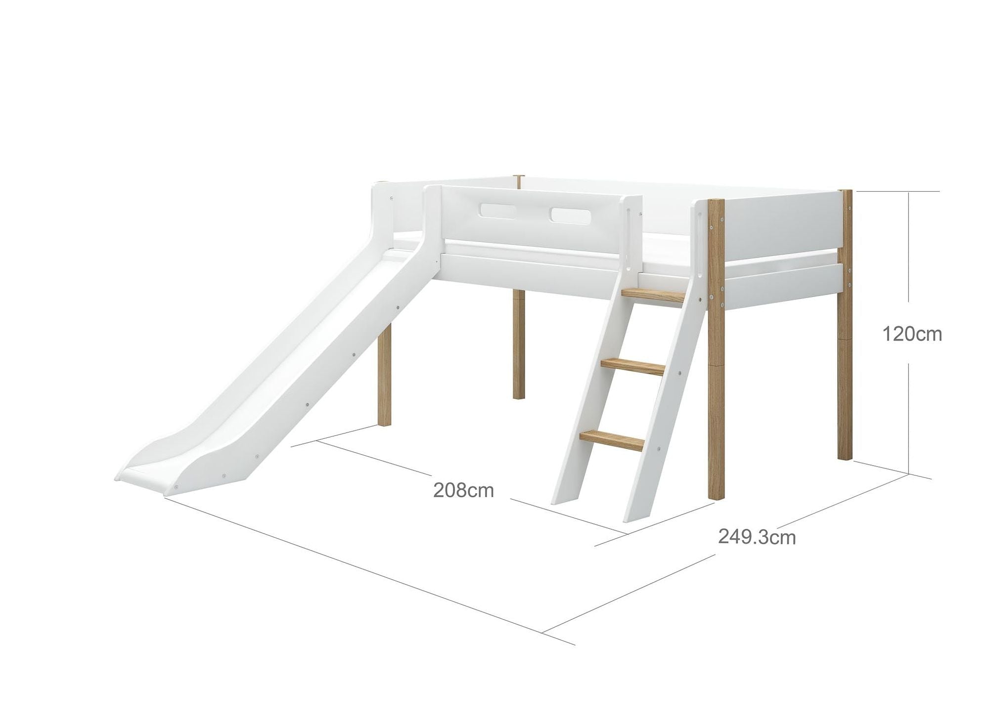 [product_category]-FLEXA Mid-high bed w. slide-FLEXA-5706459132211-80-31308-95-FLE-8