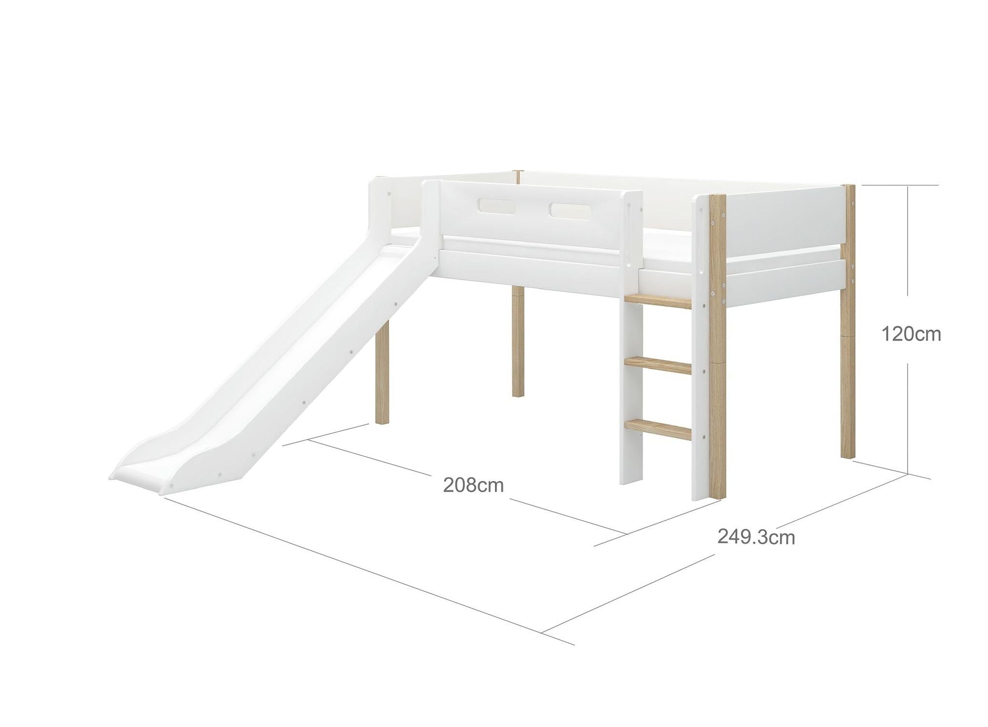 [product_category]-FLEXA Mid-high bed w. slide-FLEXA-80-31306-95-FLE-11