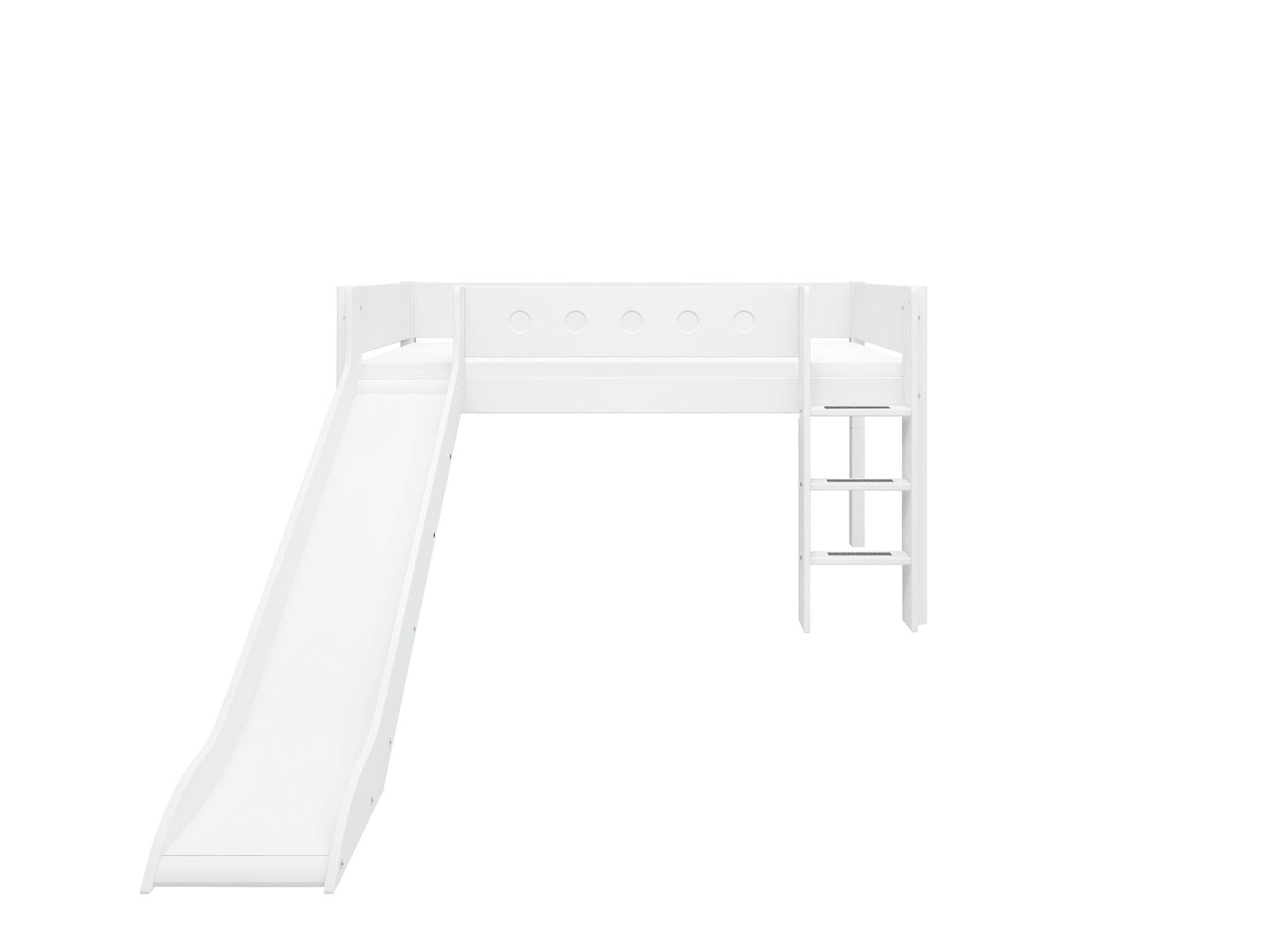 [product_category]-FLEXA Mid-high bed w. straight ladder and slide-FLEXA-5706459064857-80-17313-40-FLE-6