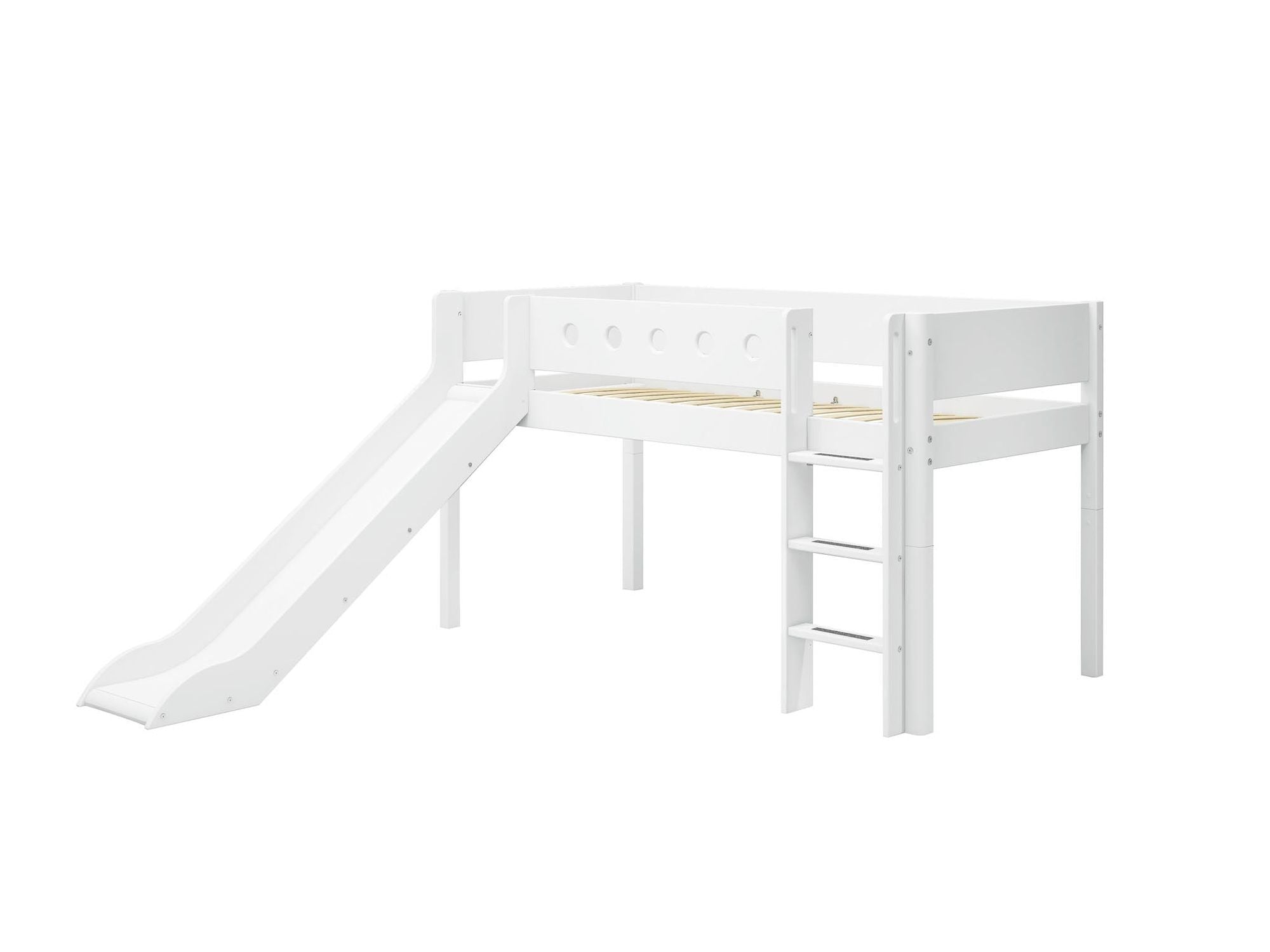 [product_category]-FLEXA Mid-high bed w. straight ladder and slide-FLEXA-5706459064857-80-17313-40-FLE-7