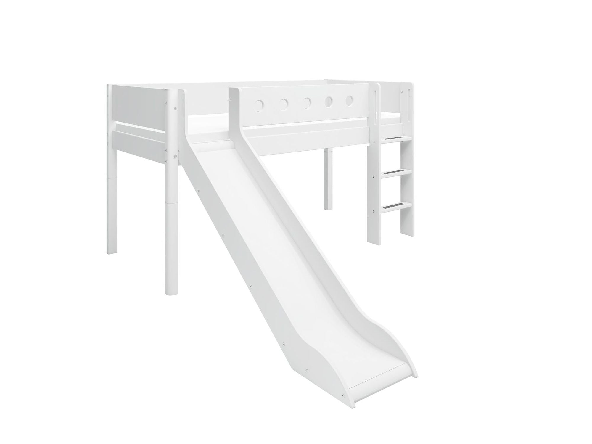 [product_category]-FLEXA Mid-high bed w. straight ladder and slide-FLEXA-5706459064857-80-17313-40-FLE-8