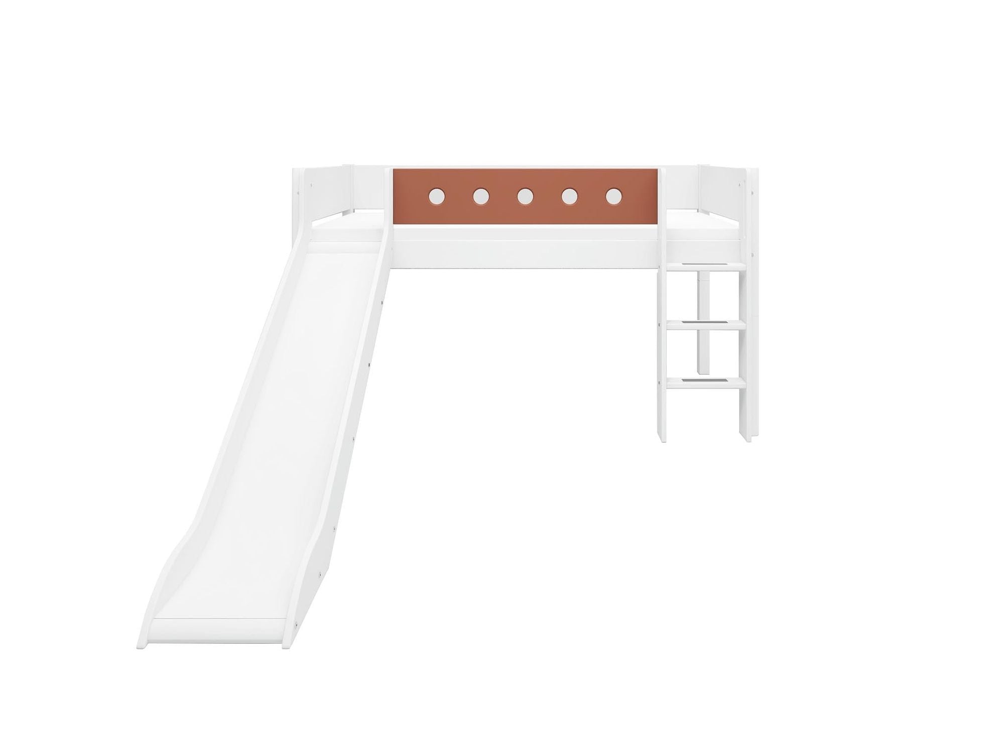 [product_category]-FLEXA Mid-high bed w. straight ladder and slide-FLEXA-5706459150253-80-17313-518-FLE-6