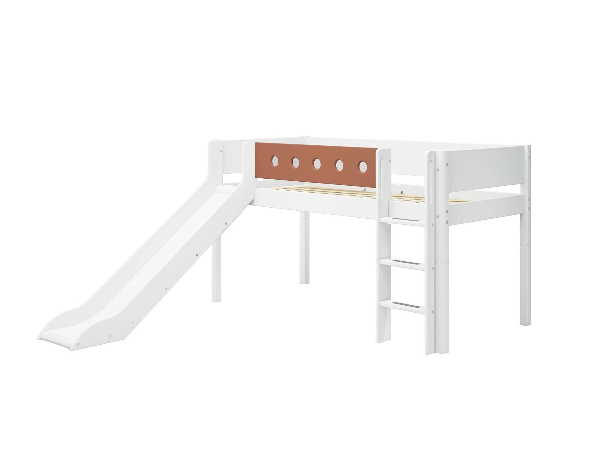 [product_category]-FLEXA Mid-high bed w. straight ladder and slide-FLEXA-5706459150253-80-17313-518-FLE-7