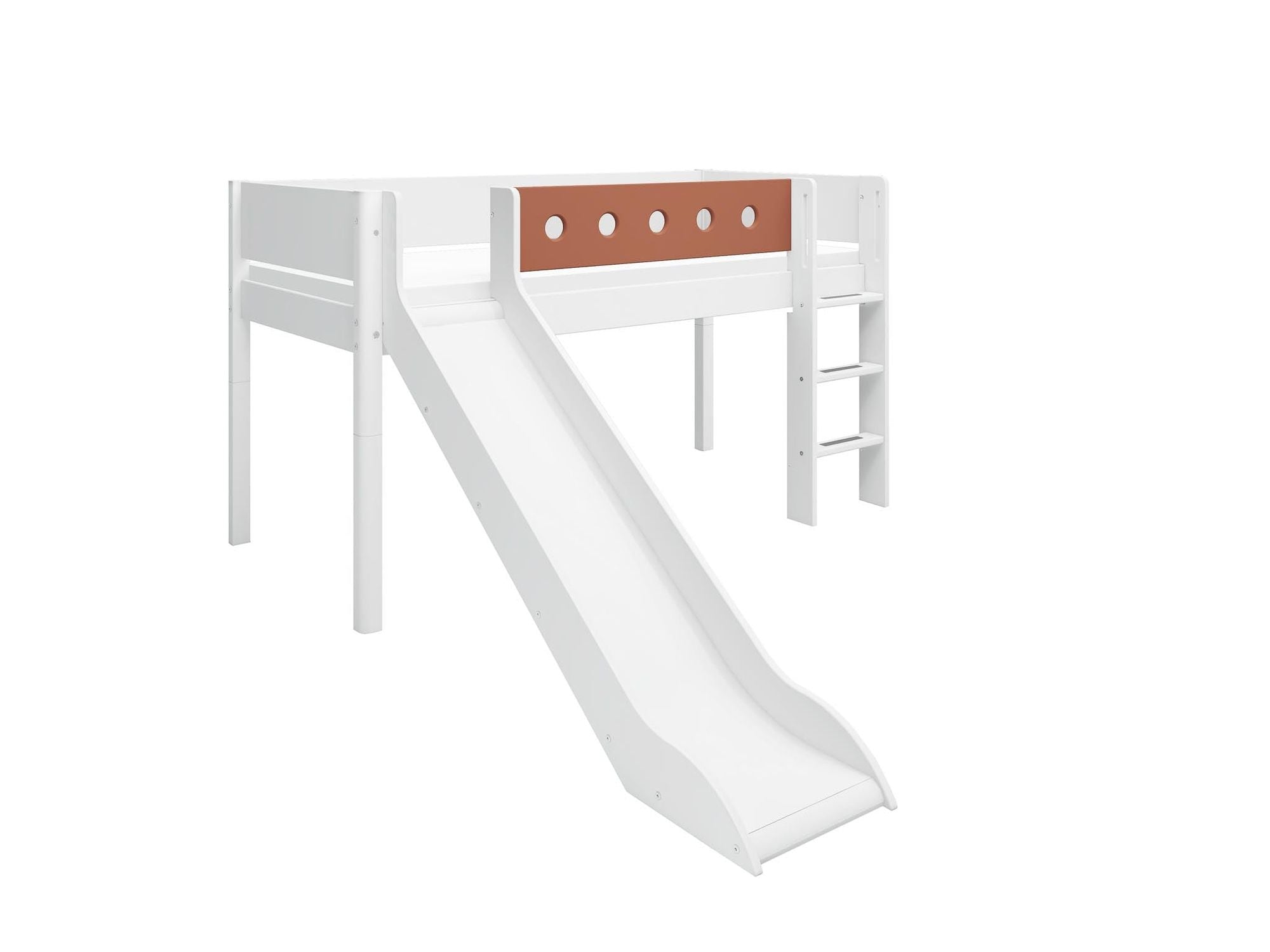 [product_category]-FLEXA Mid-high bed w. straight ladder and slide-FLEXA-5706459150253-80-17313-518-FLE-8