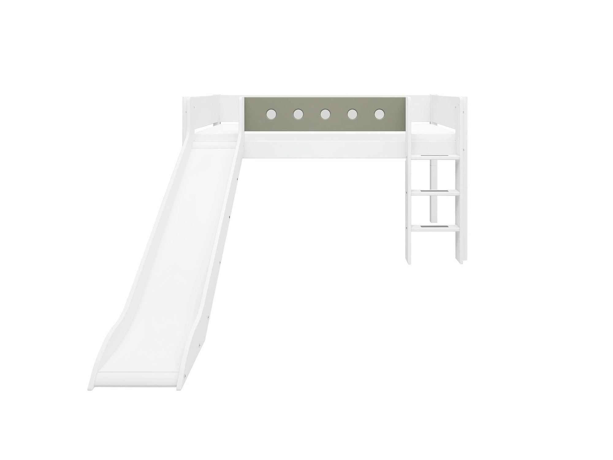 [product_category]-FLEXA Mid-high bed w. straight ladder and slide-FLEXA-5706459150260-80-17313-519-FLE-6