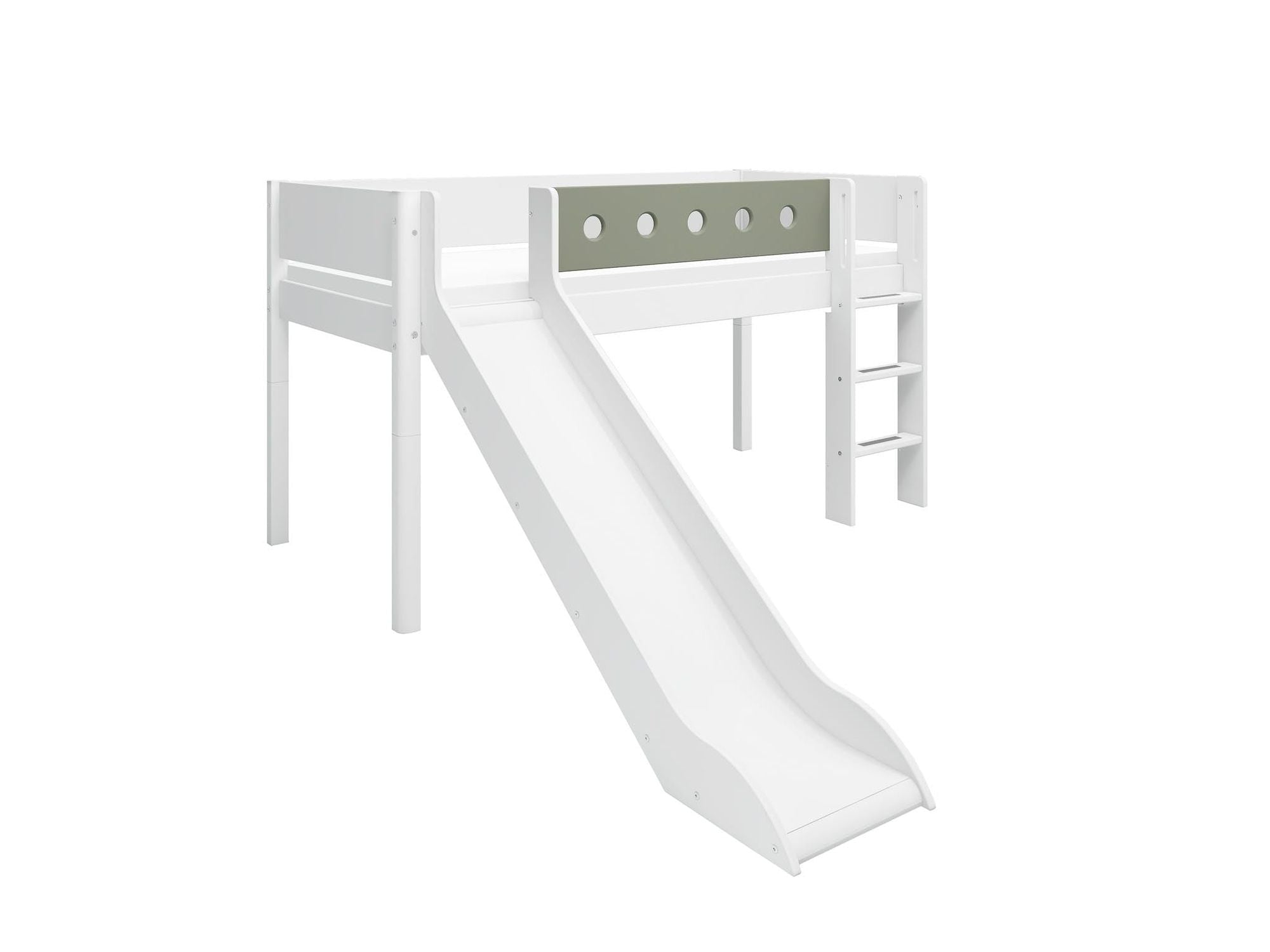[product_category]-FLEXA Mid-high bed w. straight ladder and slide-FLEXA-5706459150260-80-17313-519-FLE-8